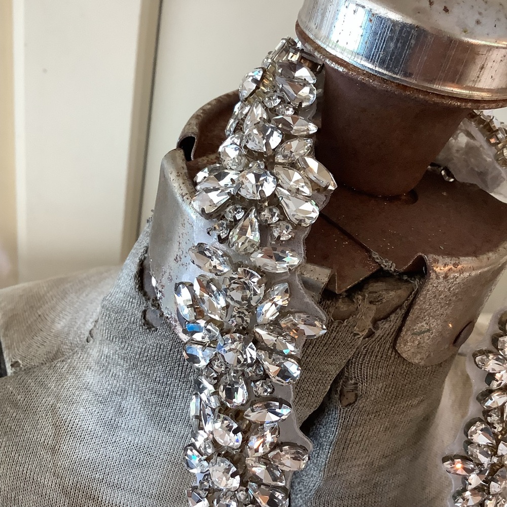 🆕 One Yard Rhinestone Wedding Dress Appliqué Belt Design - Picture 10 of 11